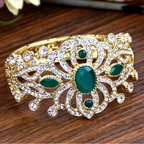 Pulsera con strass y piedras árabe musulmán boda verde