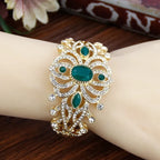 Pulsera con strass y piedras árabe musulmán boda verde