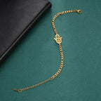 Pulsera con mano de Fatma dorada o plateada árabe oro
