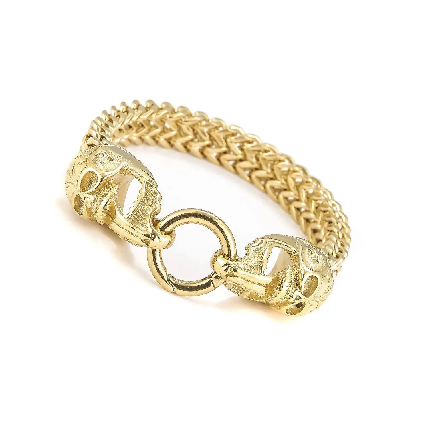 Pulsera con Calaveras para Hombre oro