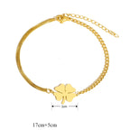 Pulsera con Trébol de 4 Hojas de la Suerte