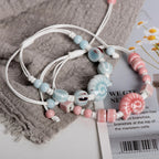 Pulsera Bohemia Concha Caracol rosa
