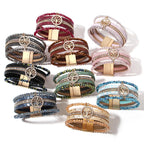 Pulsera boho multicapa árbol de la vida