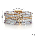 Pulsera boho multicapa árbol de la vida