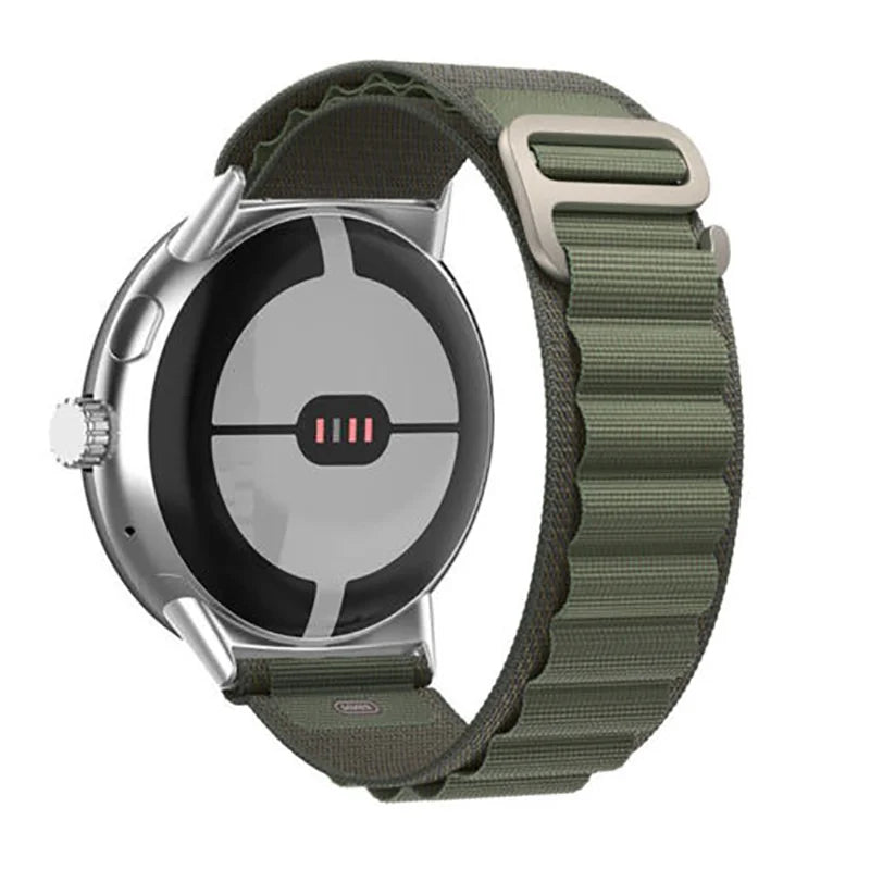 Pulsera de hebilla Alpine Smartwatch Google Pixel Watch 1 & 2 verde