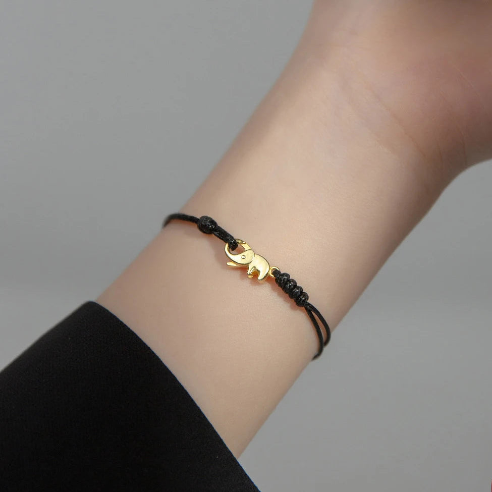 Pulsera budista con elefante negro