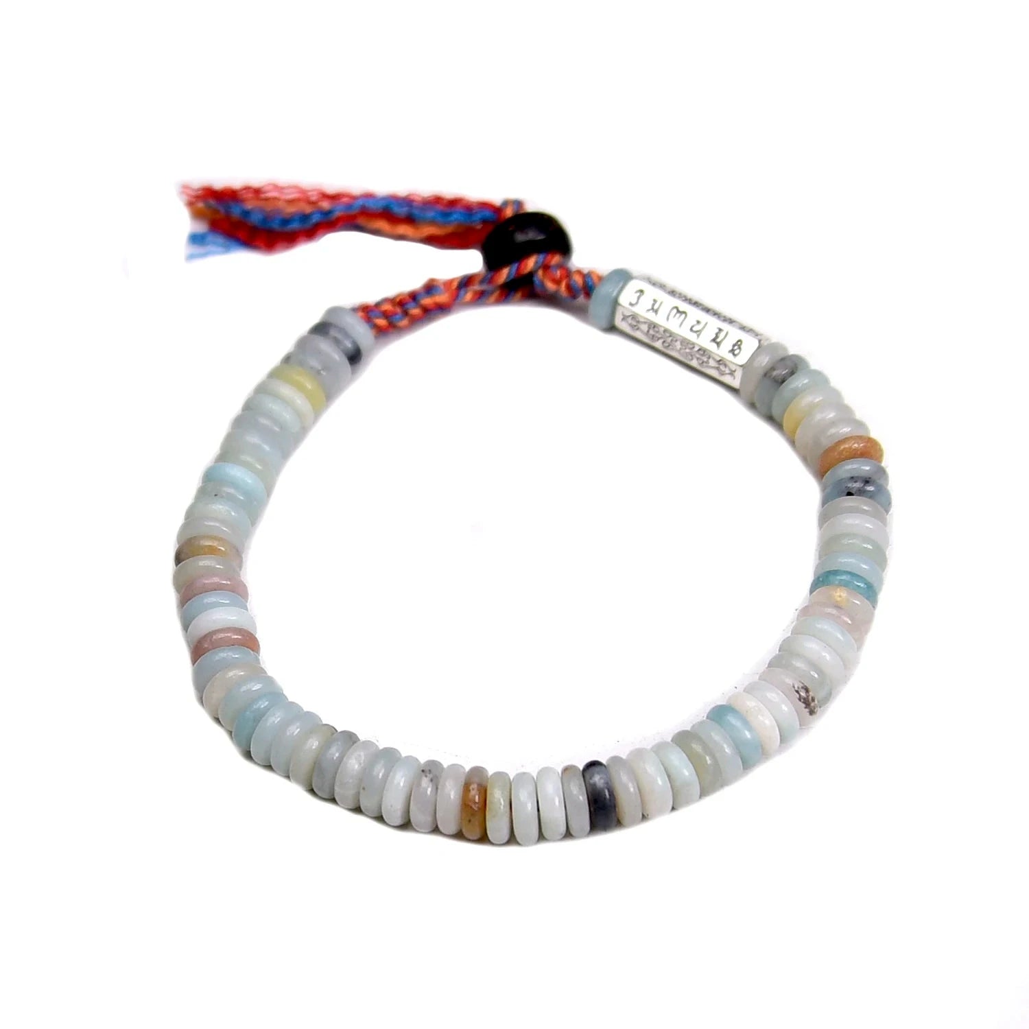Pulsera Budista Tibetana de Cuentas de amazonita