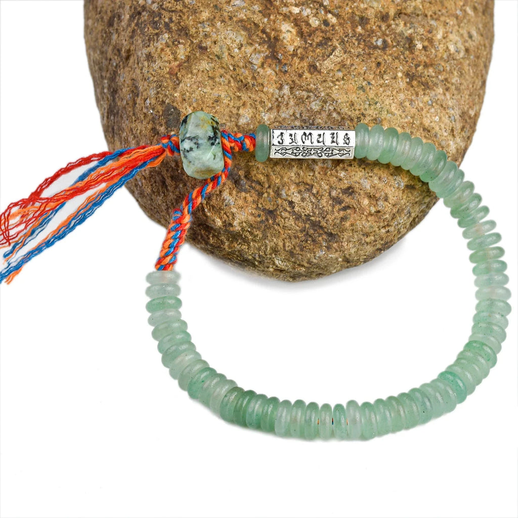 Pulsera Budista Tibetana de Cuentas de aventurina
