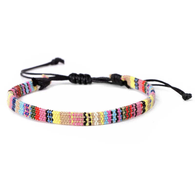 Pulsera brasileña de amistad tejida a mano amarilla