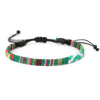 Pulsera brasileña de amistad tejida a mano verde 