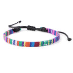 Pulsera brasileña de amistad tejida a mano violeta