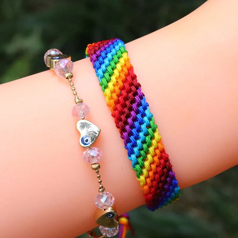 Pulsera brasileña multicolor impermeable hecha a mano