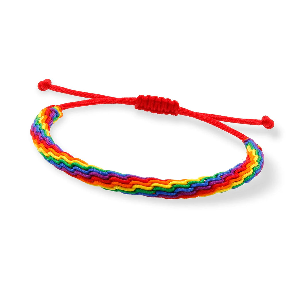 Pulsera brasileña multicolor para mujer roja