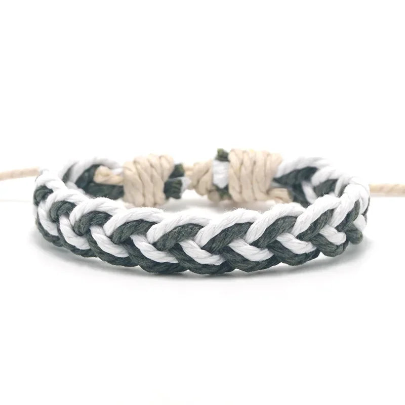 Pulsera brasileña artesanal colores naturales blanco