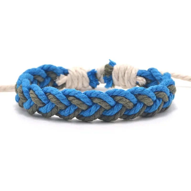 Pulsera brasileña artesanal colores naturales azul