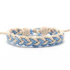 Pulsera brasileña artesanal colores naturales azul claro