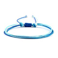 Pulsera brasileña azul hecha a mano blanco y azul