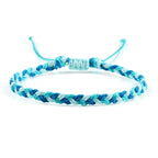 Pulsera brasileña azul hecha a mano azul y verde