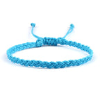 Pulsera brasileña azul hecha a mano azul turquesa