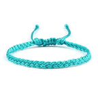 Pulsera brasileña fina y ajustable azul