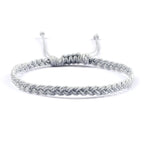 Pulsera brasileña fina y ajustable gris