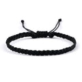 Pulsera brasileña fina y ajustable negra