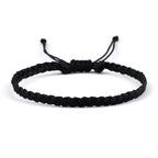Pulsera brasileña fina y ajustable negra