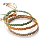 Pulsera brasileña fina y ajustable naranja