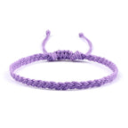 Pulsera brasileña fina y ajustable violeta