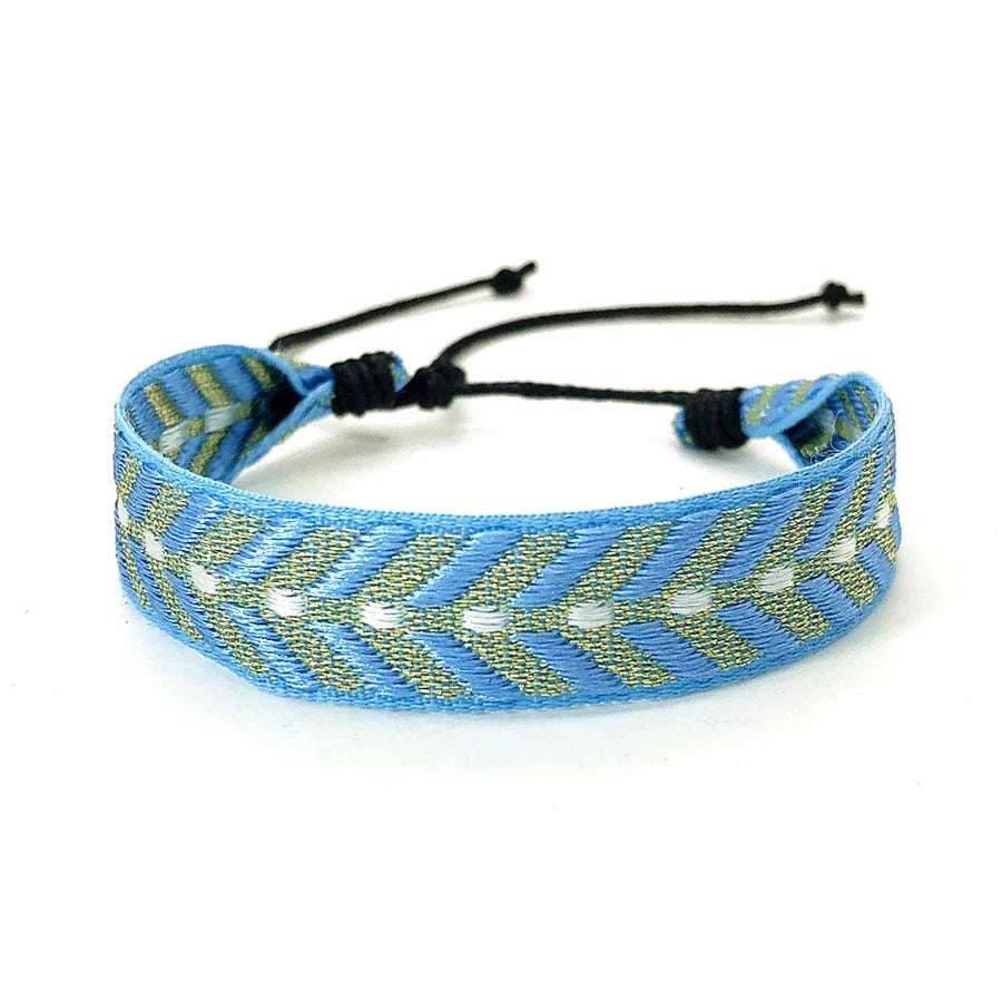 Pulsera brasileña unisex estilo vacaciones azul