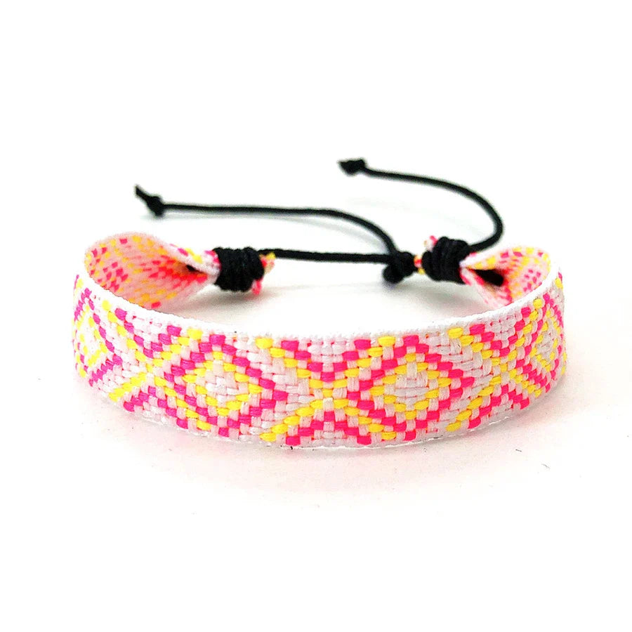 Pulsera brasileña unisex estilo vacaciones rosa 