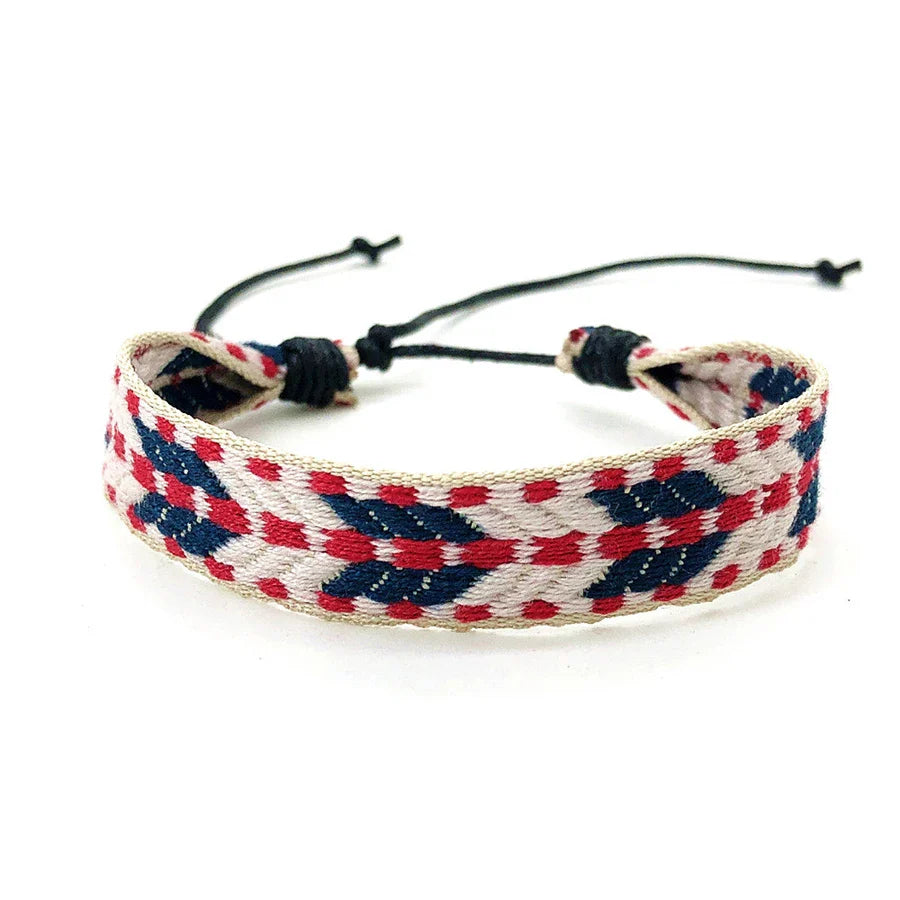 Pulsera brasileña unisex estilo vacaciones roja