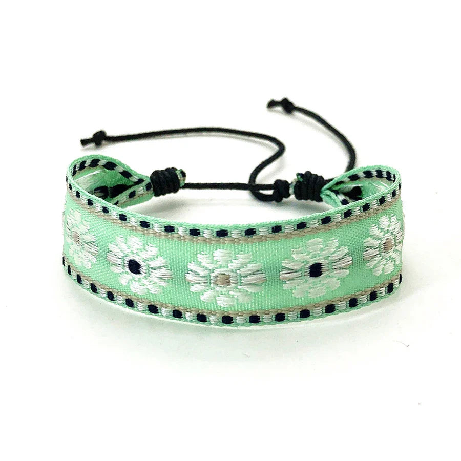 Pulsera brasileña unisex estilo vacaciones verde