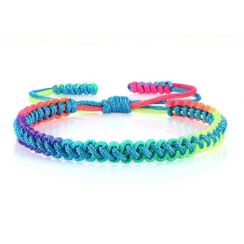 Pulsera brasileña multicolor para mujer azul 