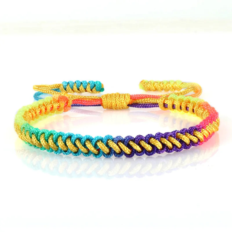 Pulsera brasileña multicolor para mujer amarilla