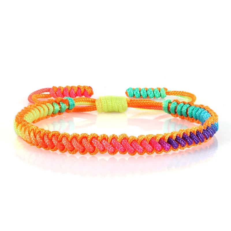 Pulsera brasileña multicolor para mujer naranja