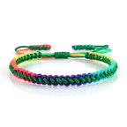 Pulsera brasileña multicolor para mujer verde