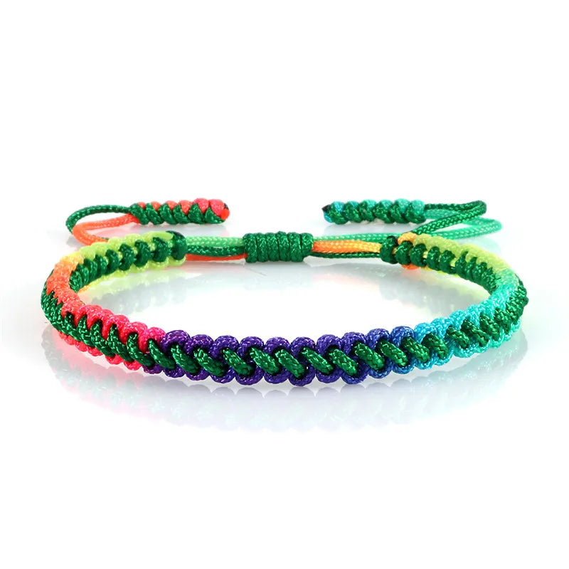 Pulsera brasileña multicolor para mujer verde