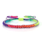 Pulsera brasileña multicolor para mujer morada