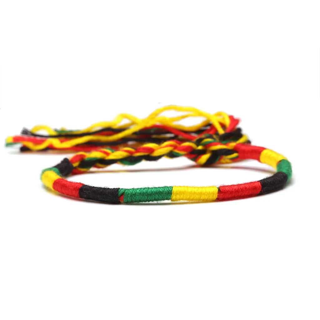 Pulsera brasileña estilo hippie bohemio roja y amarilla