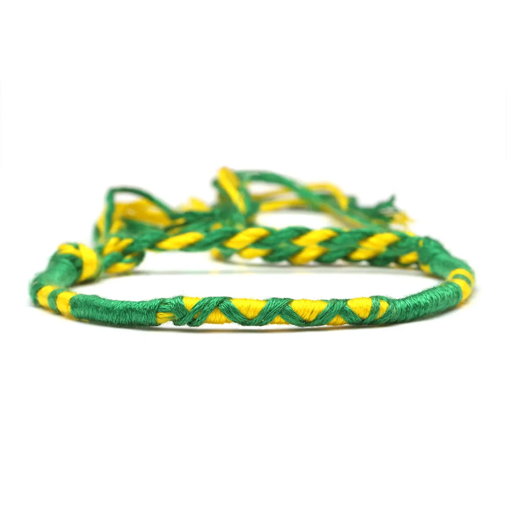 Pulsera brasileña estilo hippie bohemio verde