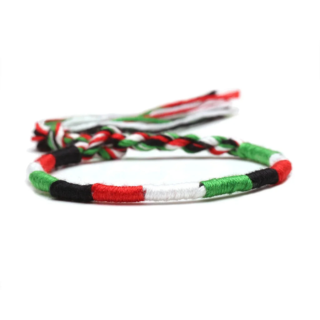Pulsera brasileña estilo hippie bohemio verde y blanca