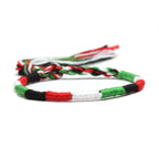 Pulsera brasileña estilo hippie bohemio verde y blanca