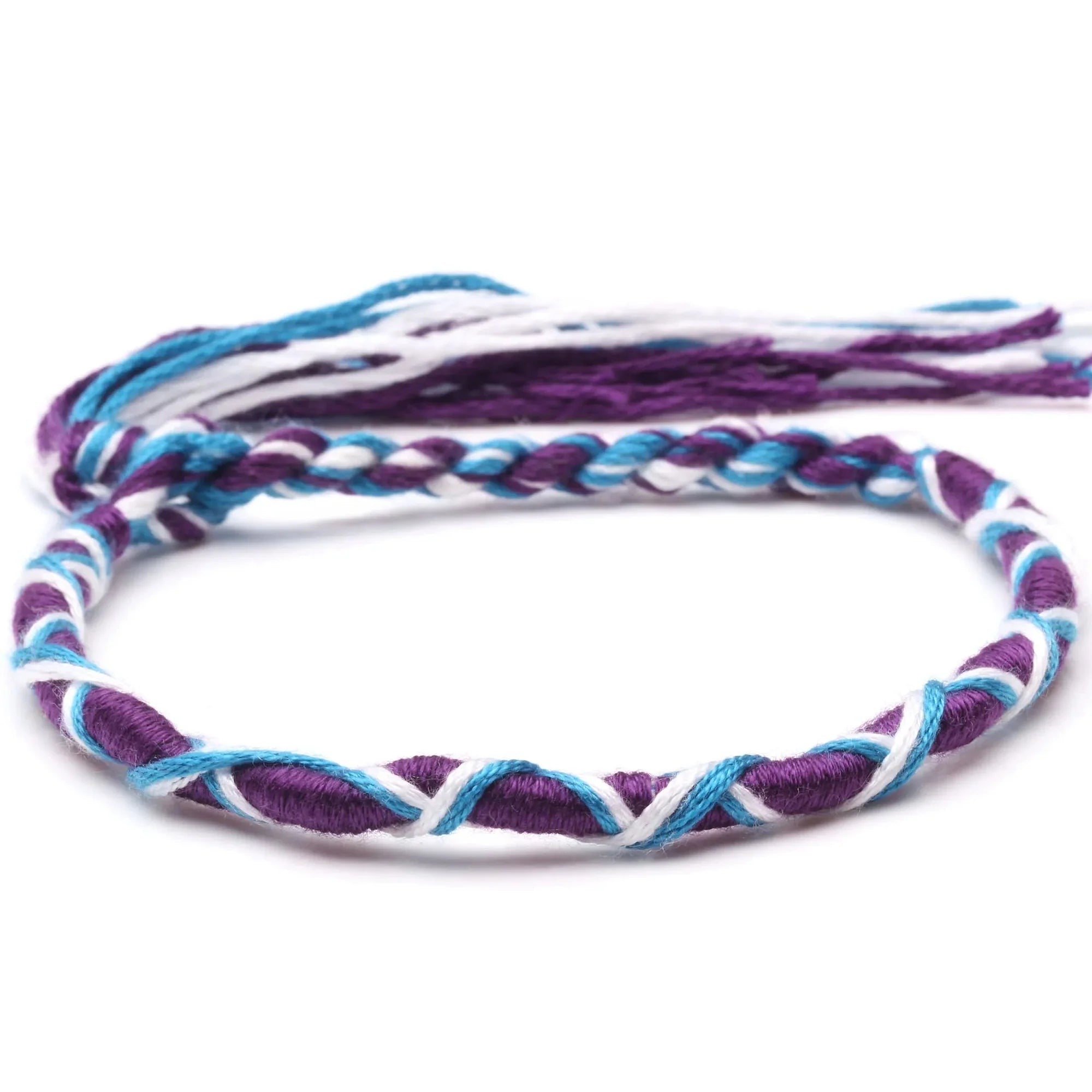 Pulsera brasileña estilo hippie bohemio morada
