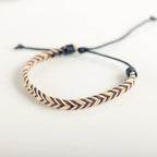 Pulsera brasileña trenzada beige