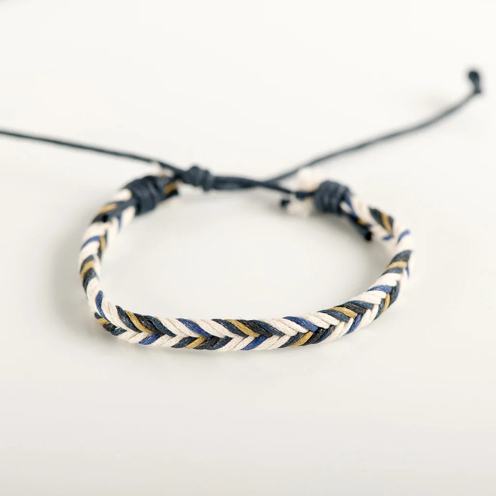 Pulsera brasileña trenzada azul