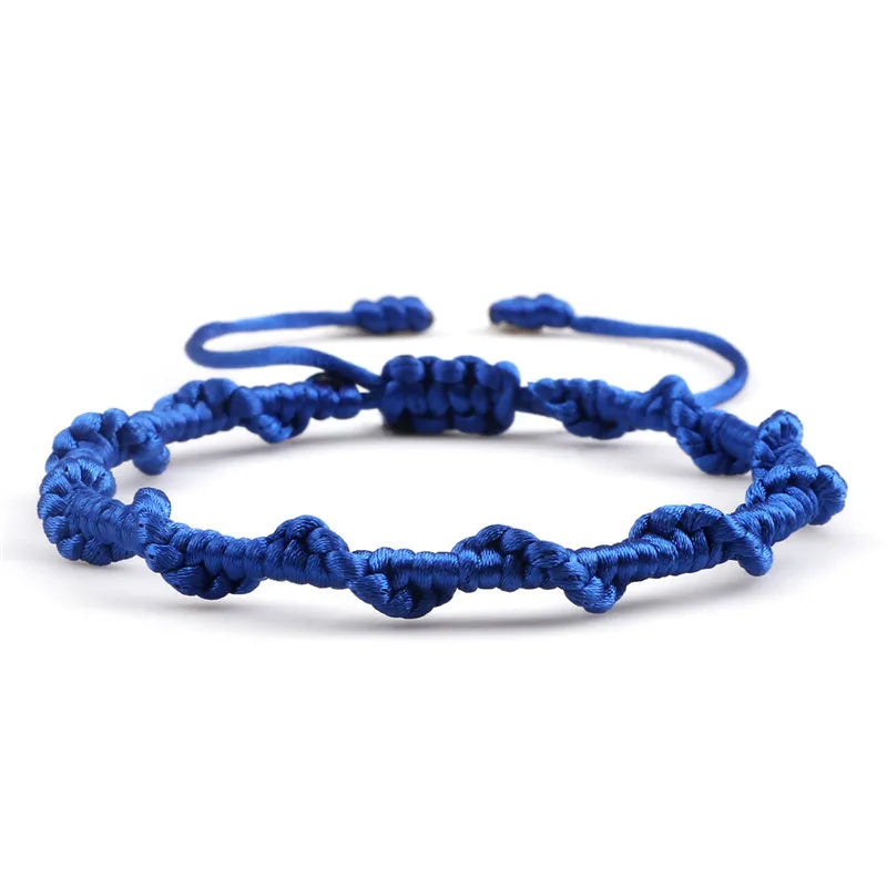 Pulsera brasileña trenzada artesanal azul