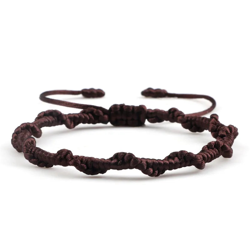 Pulsera brasileña trenzada artesanal marrón