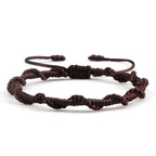 Pulsera brasileña trenzada artesanal marrón