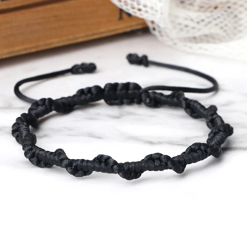 Pulsera brasileña trenzada artesanal negra